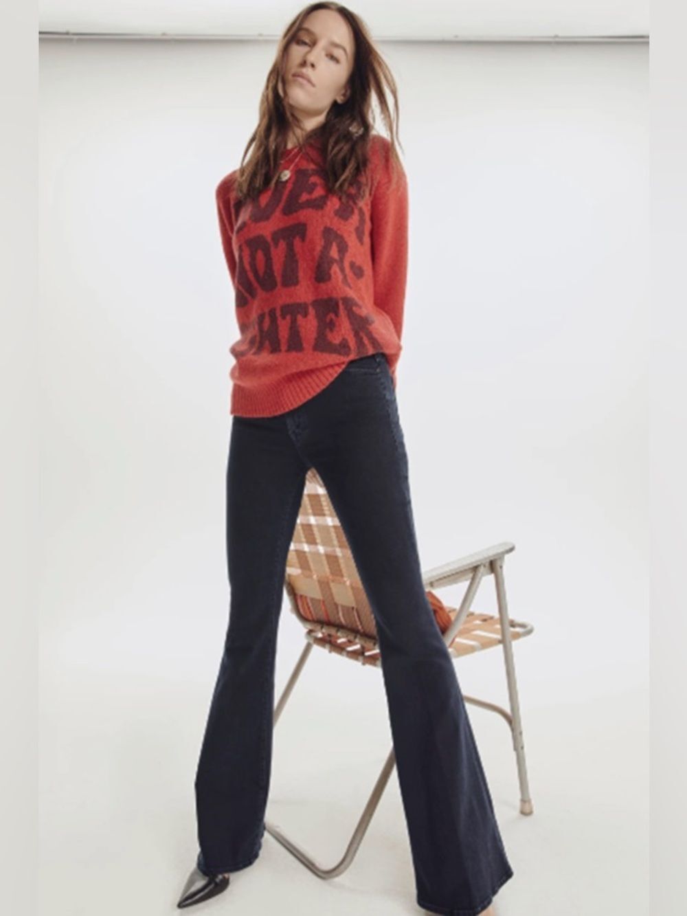 MOTHER Super Cruiser Flare Jeans in Holding Hands
